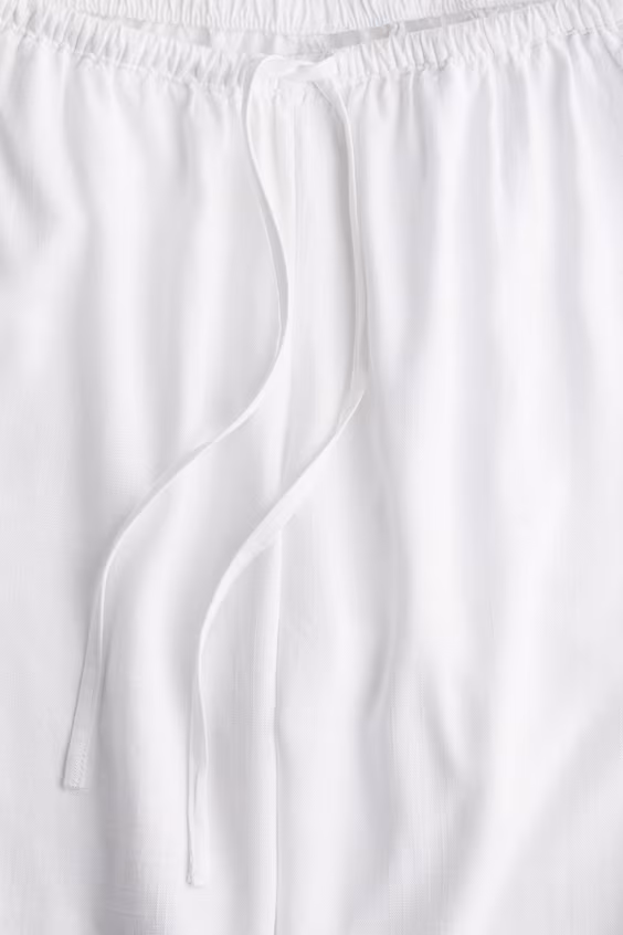 Брюки прямого кроя с завязками