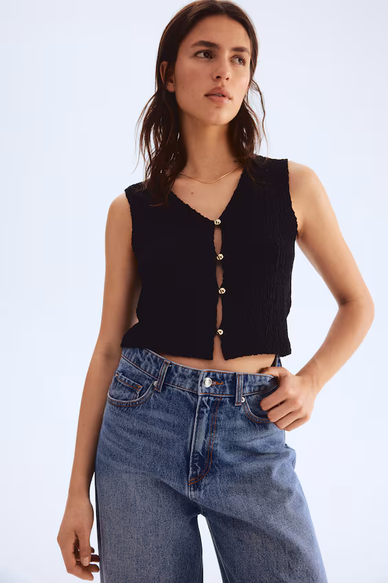 Жилет из текстурного джерси