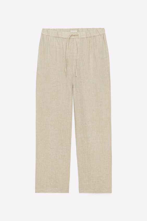 Брюки из льна в свободном стиле