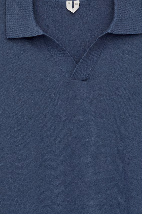 Поло из хлопка и льна