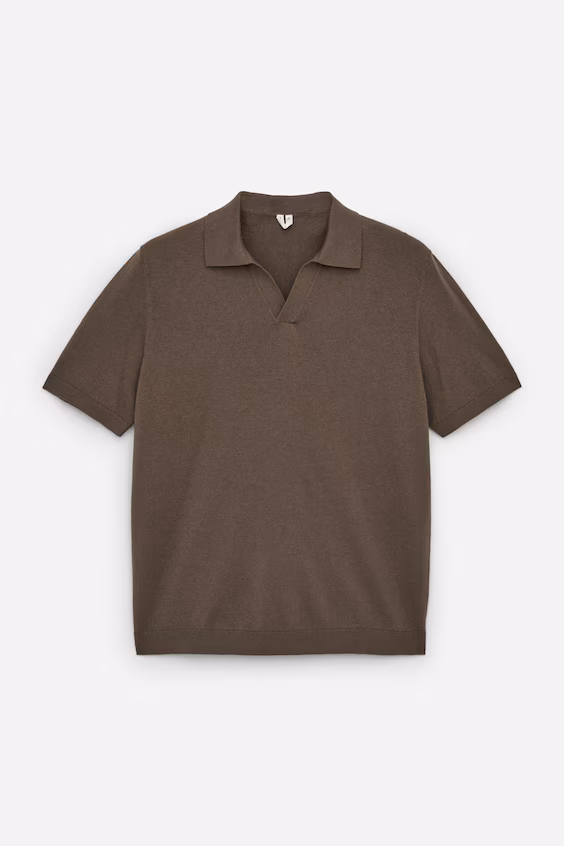 Поло из хлопка и льна