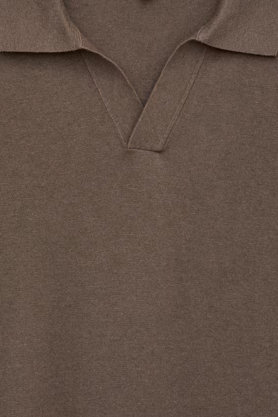 Поло из хлопка и льна