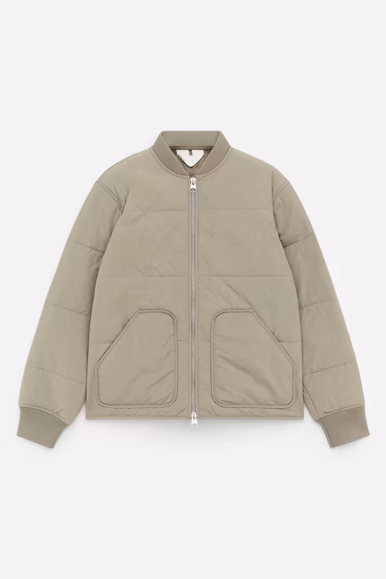 Стеганый пуховик с подкладкой