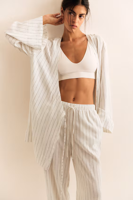 Халат из смесового льна