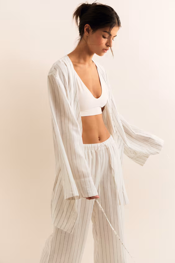 Халат из смесового льна