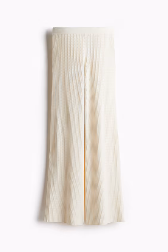 Брюки из вязаного полотна с рельефным узором