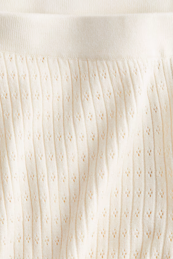 Брюки из вязаного полотна с рельефным узором