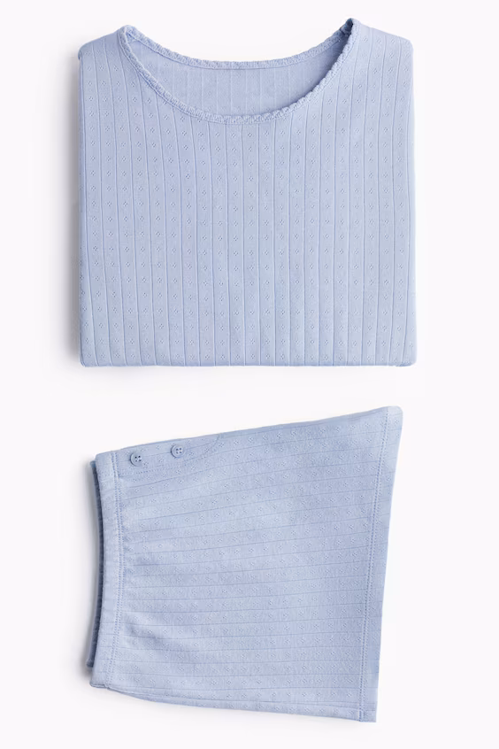 Пижама из джерси с волнистым узором