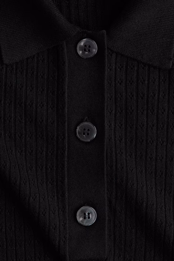 Поло из рубчика с крупным узором