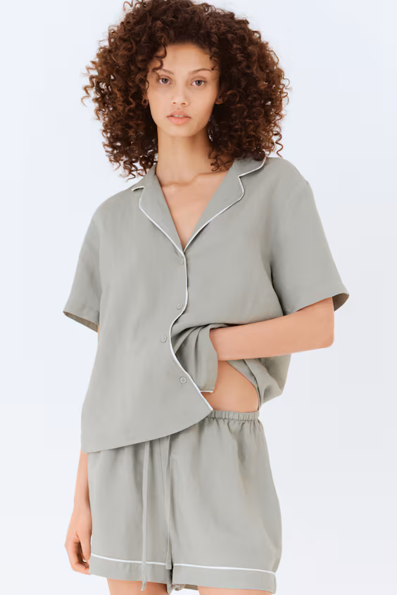 Пижама из льняно-вискозной смеси
