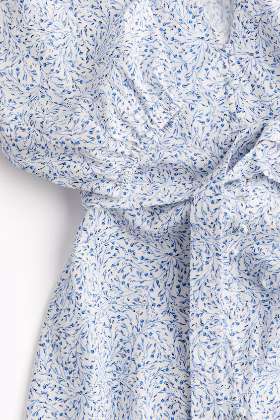 Платье из хлопка с поясом на завязках