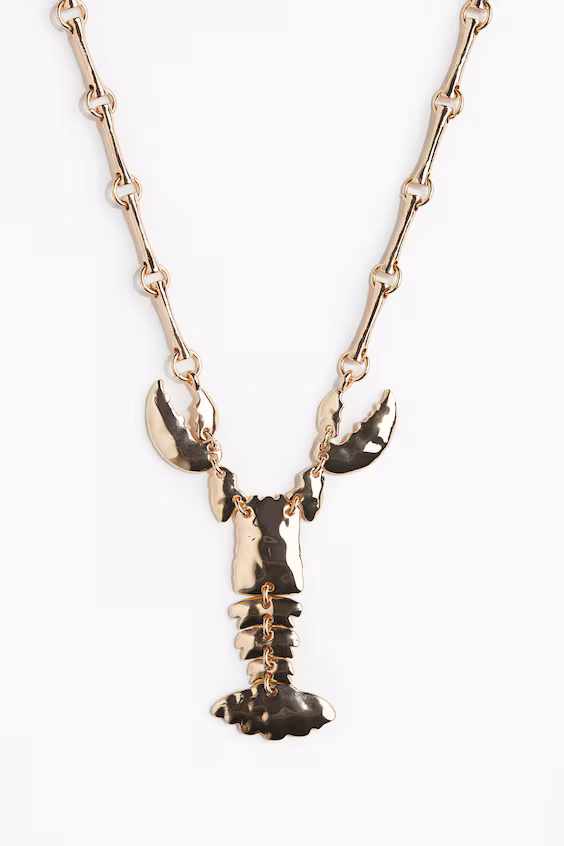 Ожерелье с кулоном в форме омара