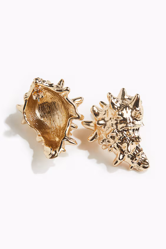 Серьги в форме ракушки
