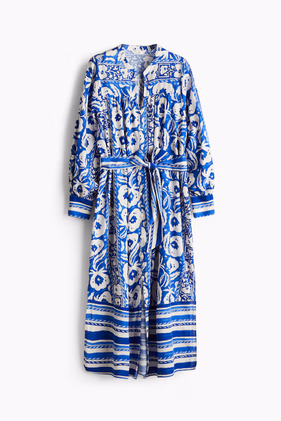 Платье-халат с завязкой