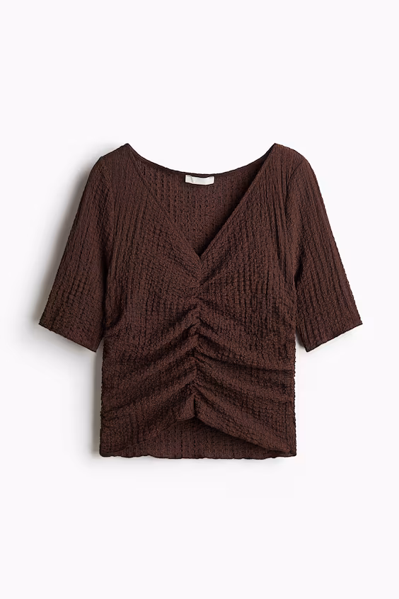 Свитер с драпировкой и текстурой