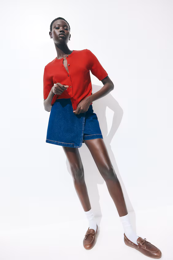 Кардиган с короткими рукавами