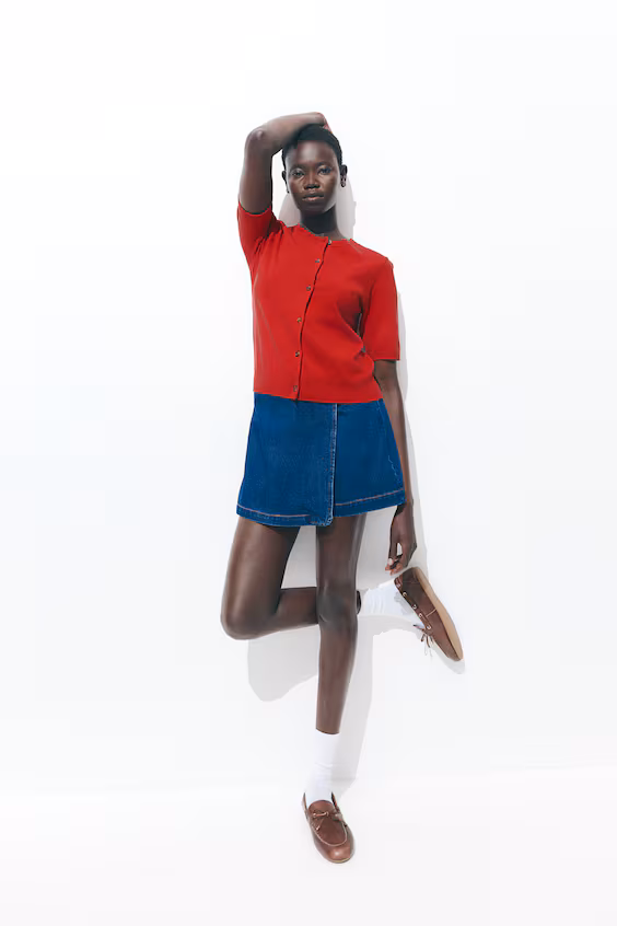 Кардиган с короткими рукавами