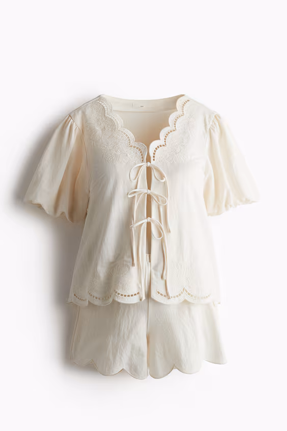 Комплект из 2-х предметов mama с волнообразными отделками