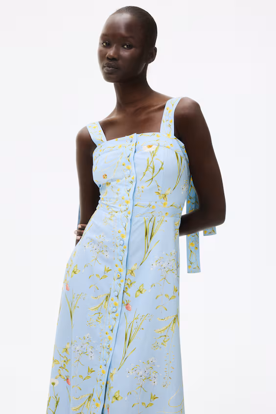 Платье из хлопка с завязками