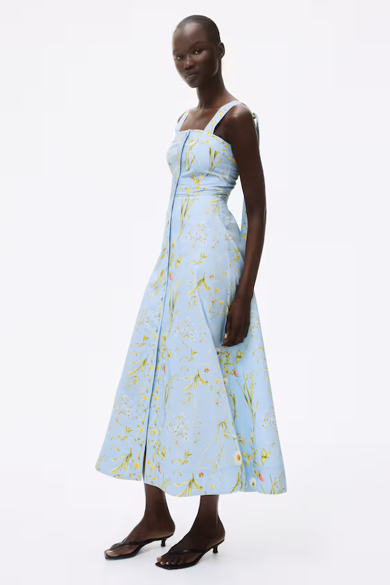 Платье из хлопка с завязками