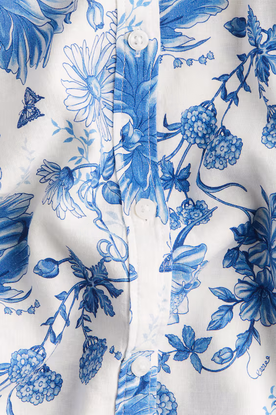 Блузка из смесового льна