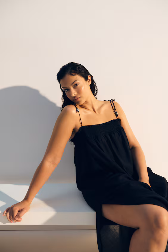 Пляжное платье с завязками