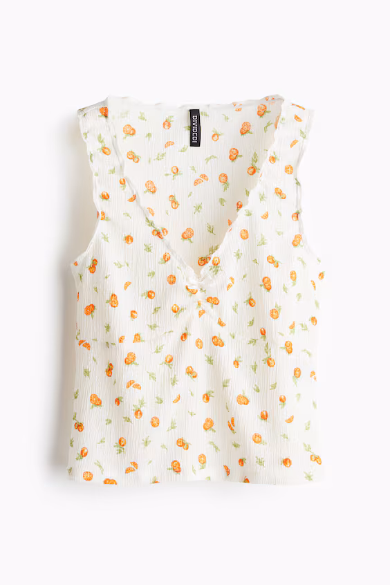 Майка без рукавов из морщинистого джерси