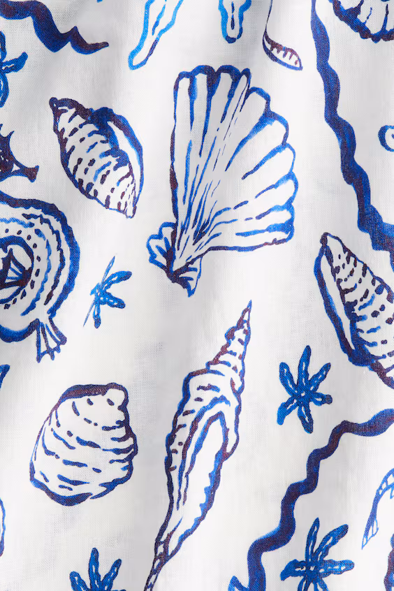 Платье с вырезом на шее из смесовой льняной ткани