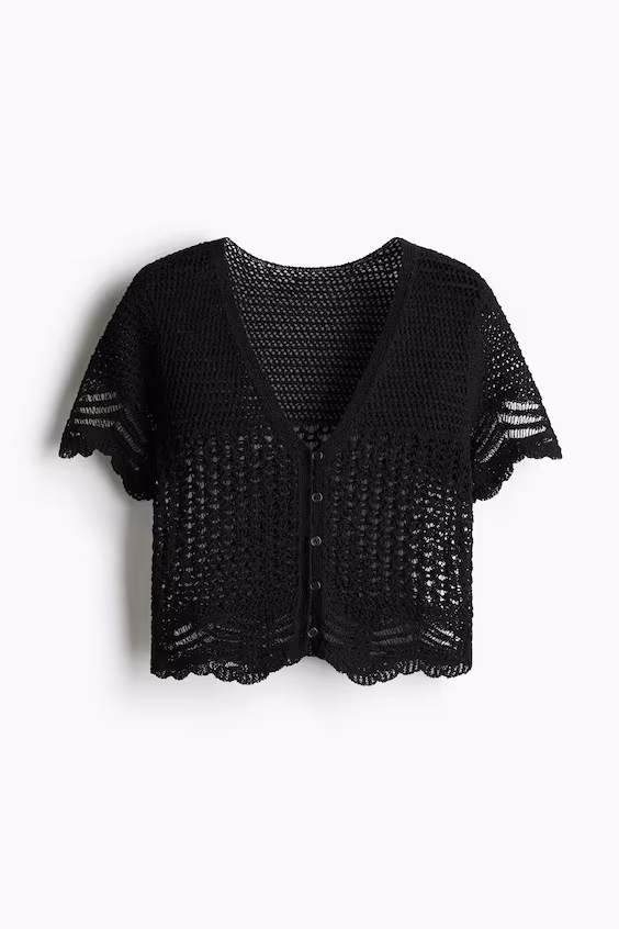 Пляжный топ с кружевным узором