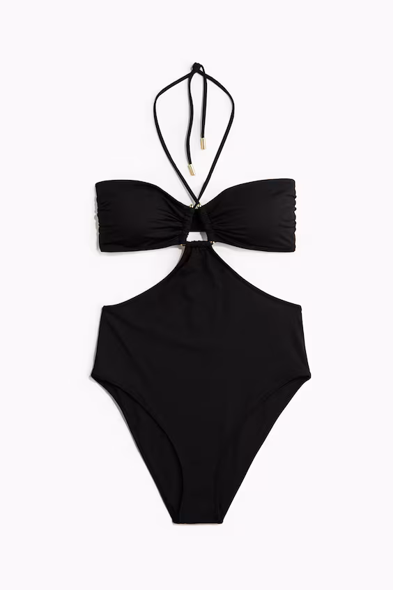 Купальник с мягкими вставками high leg