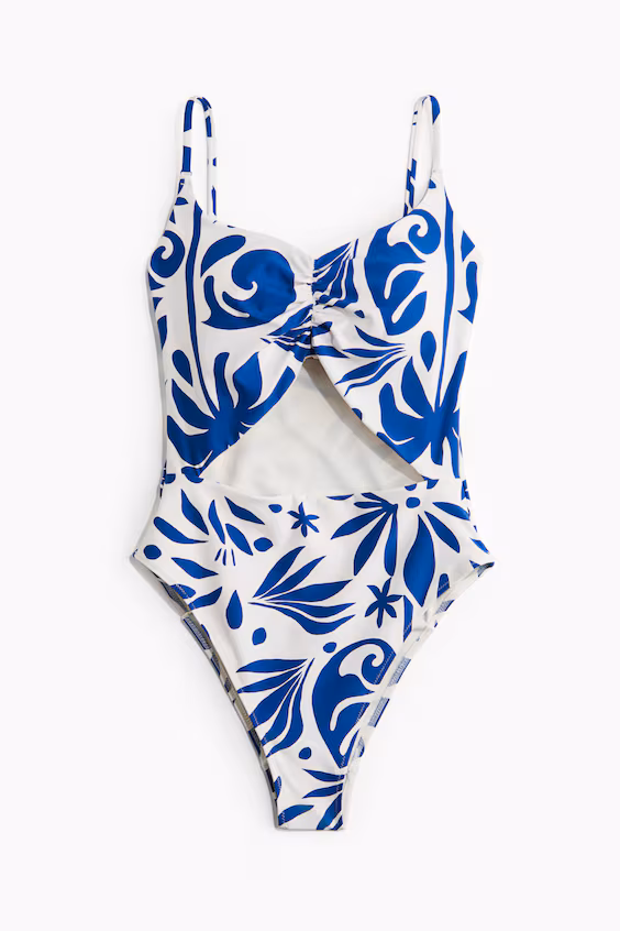 Купальник с подкладками и высоким вырезом high leg