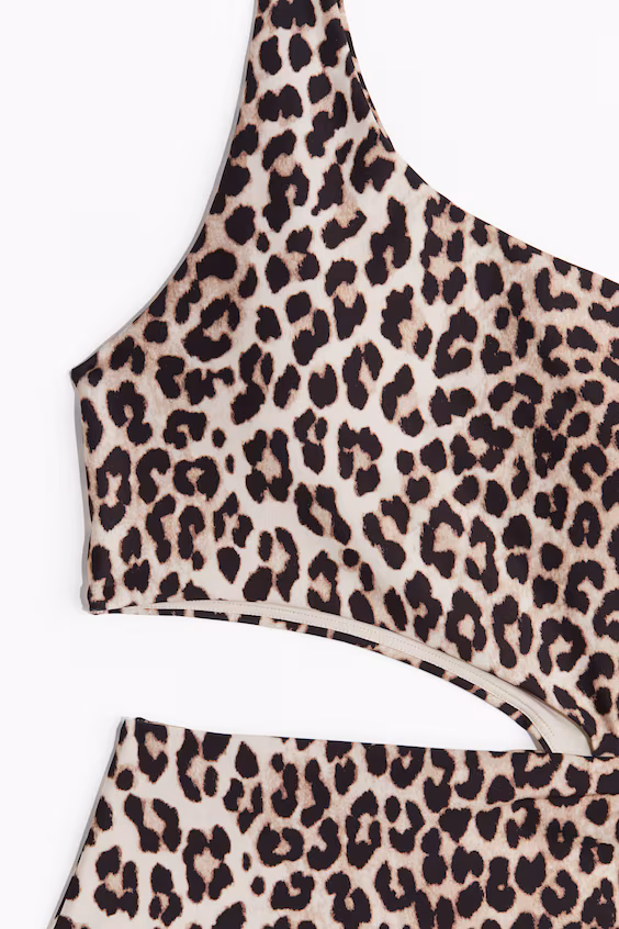 Купальник с подкладками и высоким вырезом high leg