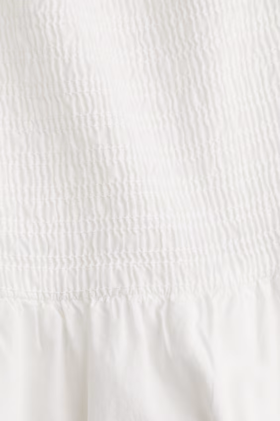 Воздушное хлопковое платье с объемными рукавами