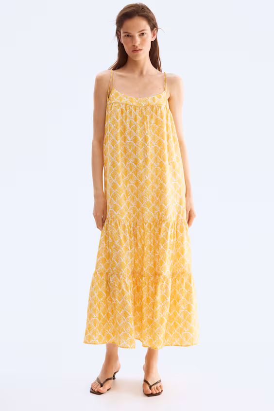 Длинное платье с завязками