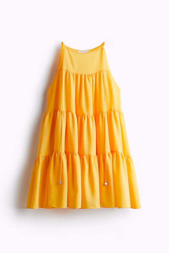 Платье прямого кроя с драпировками