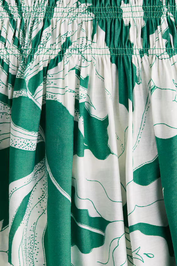 Платье с бретельками и сборкой смок на теле