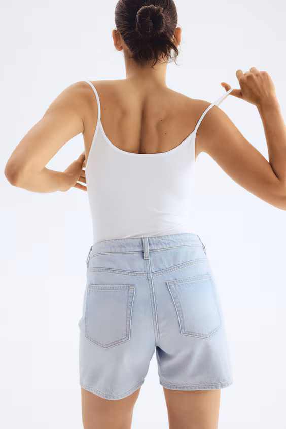 Джинсовые шорты high waist