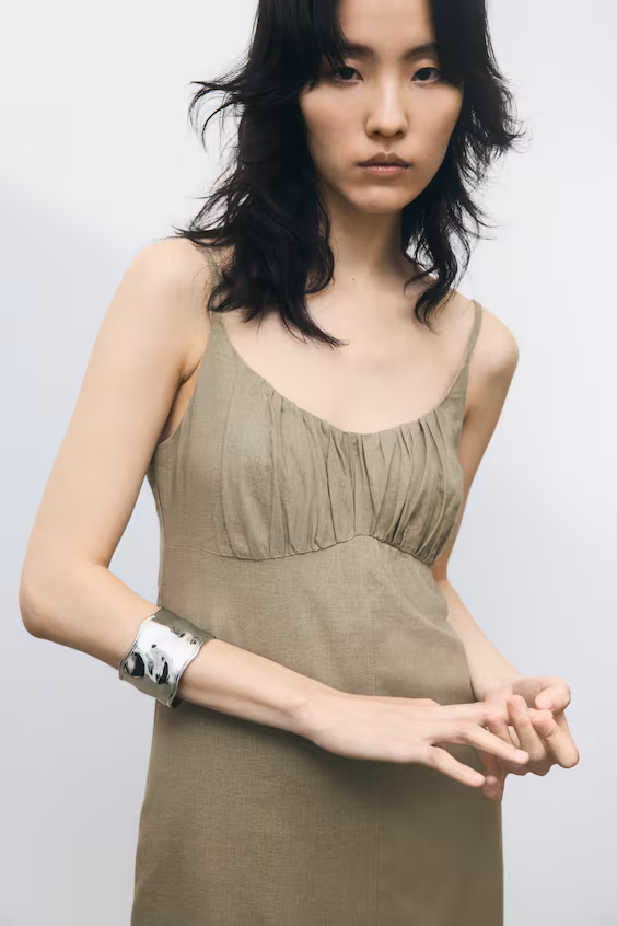 Платье-сарафан из смесового льна