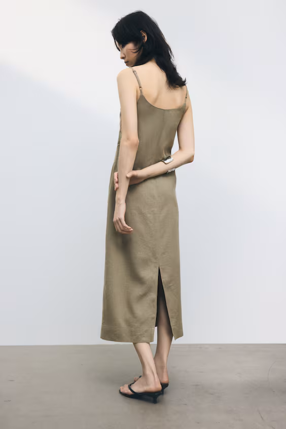 Платье-сарафан из смесового льна