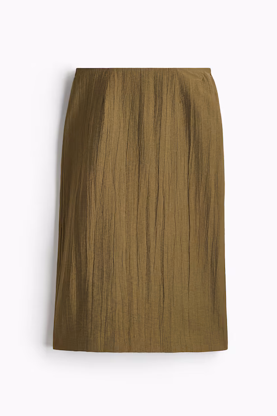 Зауженная юбка-карандаш с морщинами