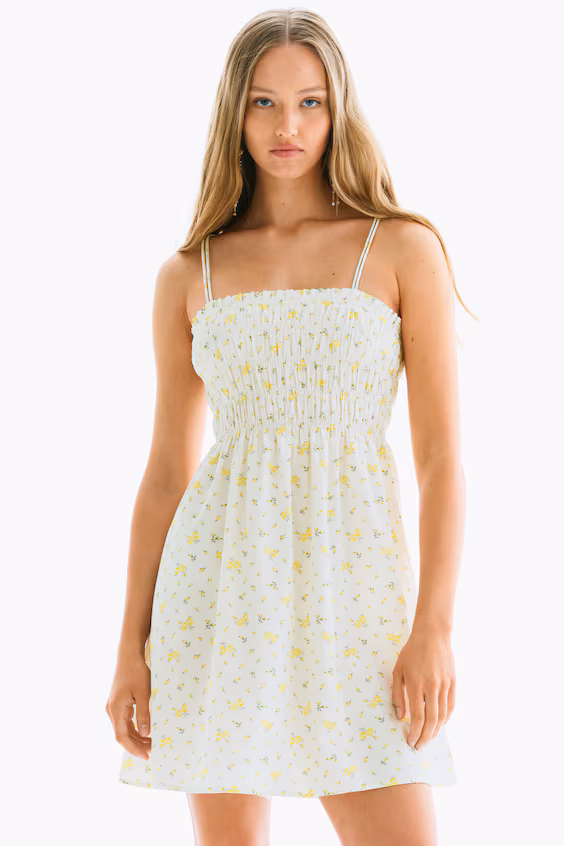 Платье из хлопка с французским обором