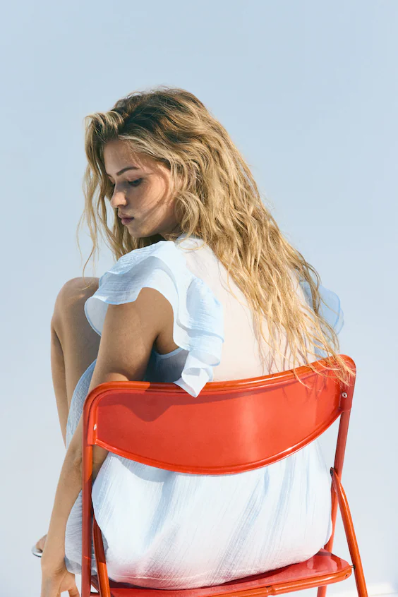 Платье с оборками