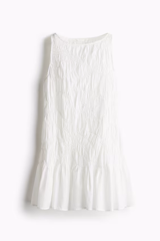 Платье с оборками из хлопка