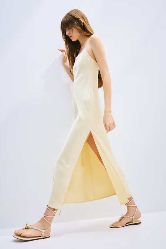 Длинное платье с завязками