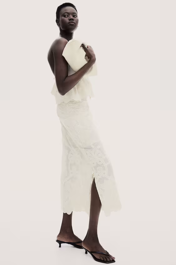 Юбка-карандаш с вышивкой