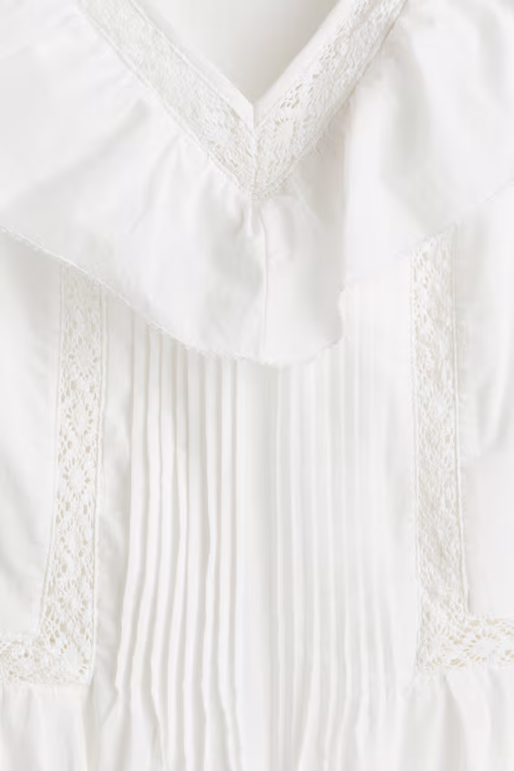 Платье из хлопка с оборкой