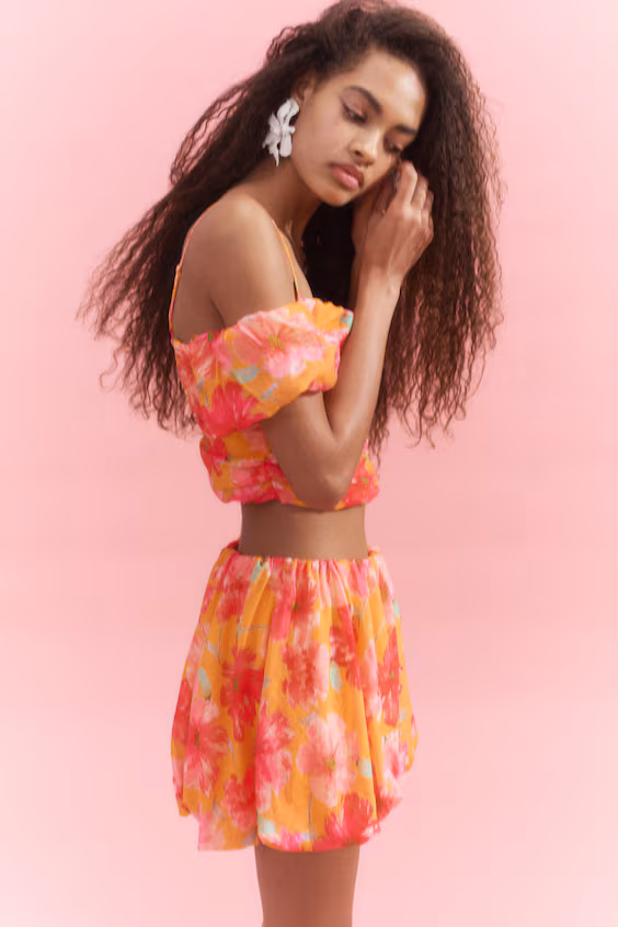 Юбка с абалонной обработкой