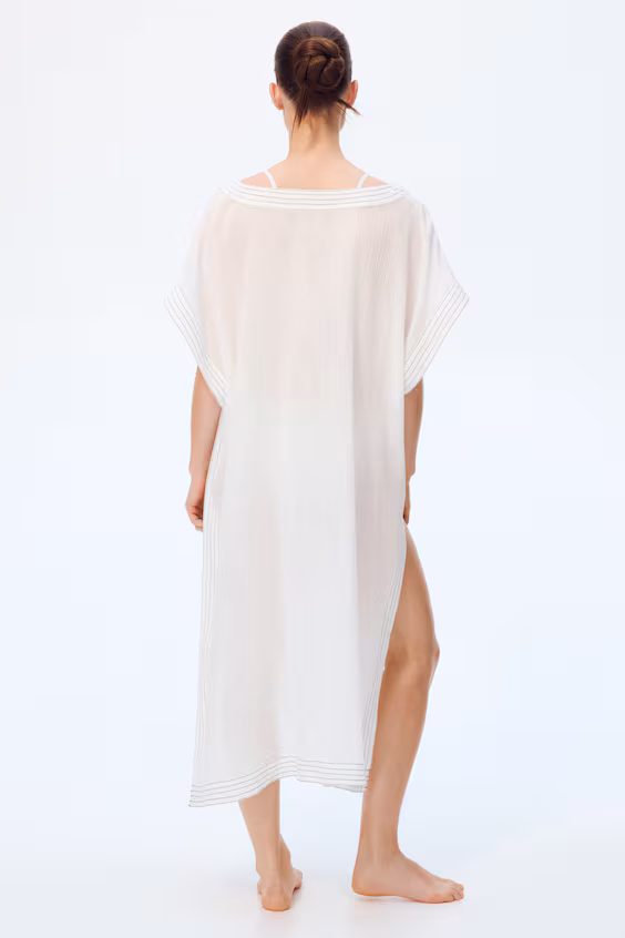 Пляжный плащ в льняной смеси