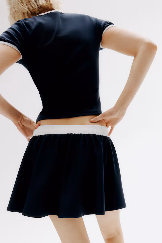 Короткая юбка-колокол h&m