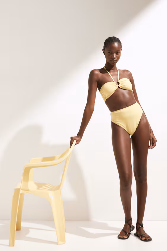 Бикини трусики cheeky с высокой талией